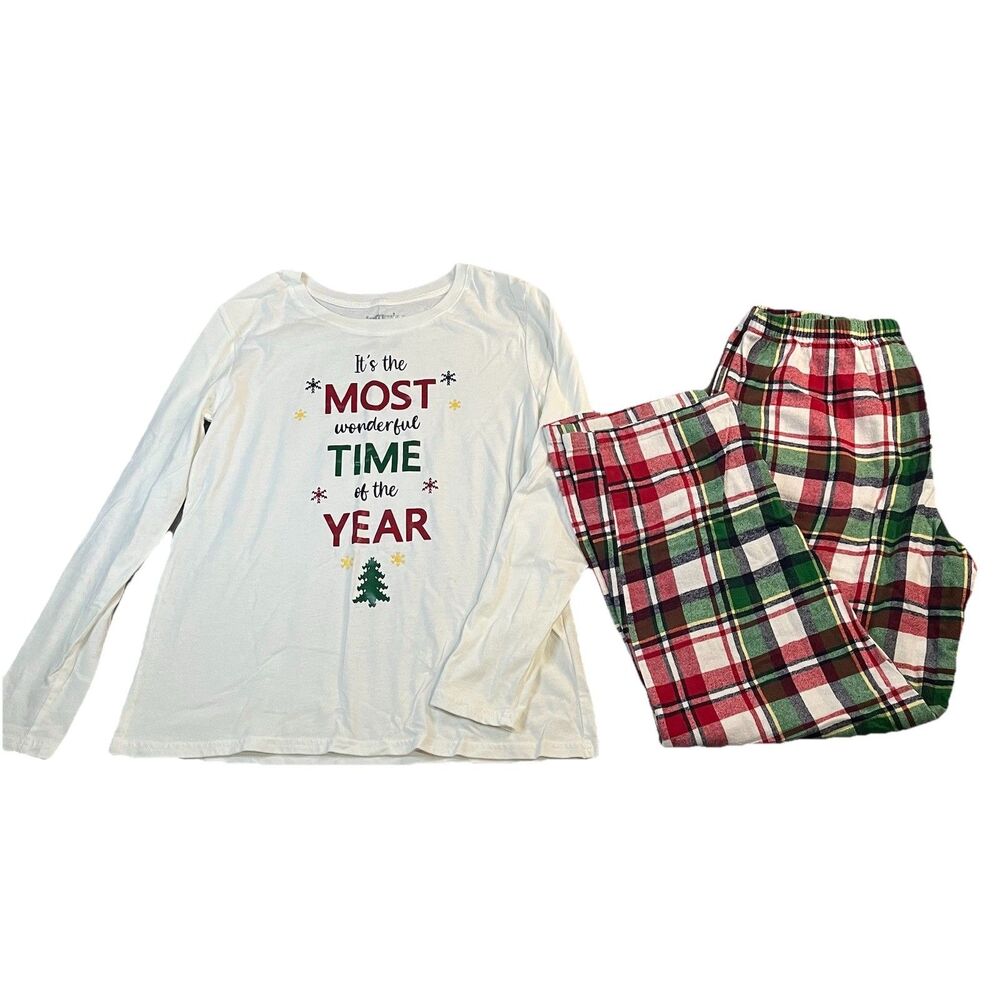 Jammies for the Families Christmas PJ Set Womens Size M Most Wonderful Time